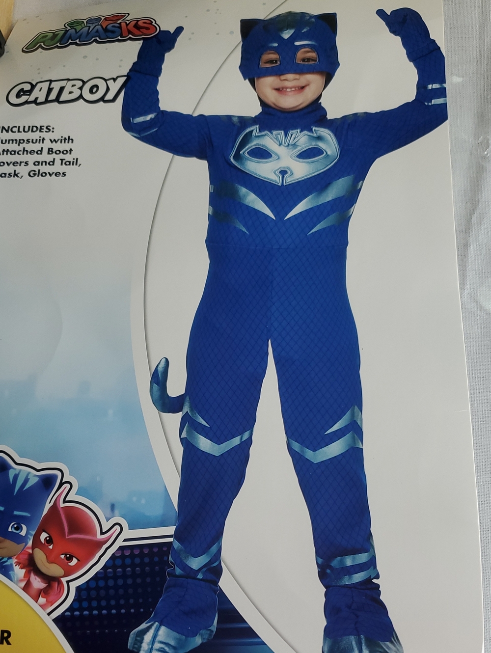 Spirit Catboy Costume - Blue and Silver